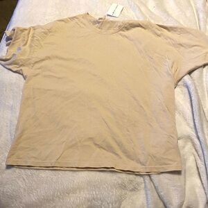 Wishlist Women's Short Sleeve Crew Tee in Light Beige